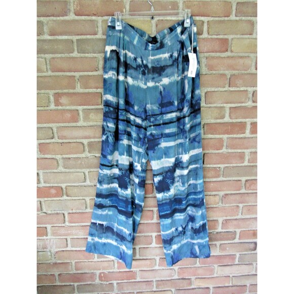 Fifteen Twenty Pants - Wide Leg Pants FIFTEEN TWENTY Boho Hippy Tie Dye Festival Blue Women's Large NWT